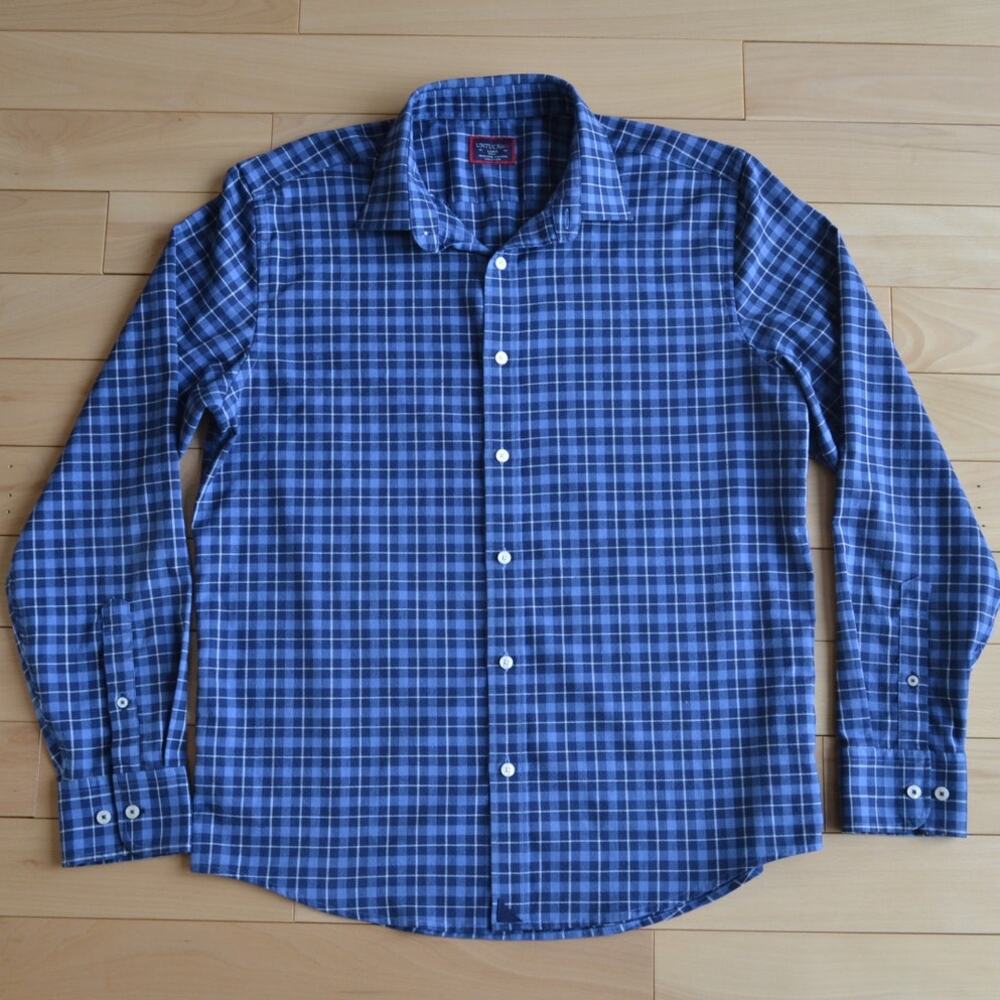 UNTUCKit Button Down Shirt Size L Slim Box Plaid